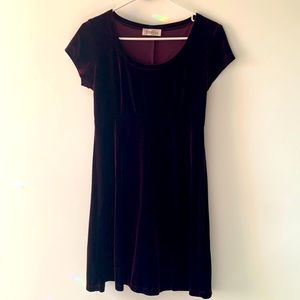 Purple velvet mini dress, size M